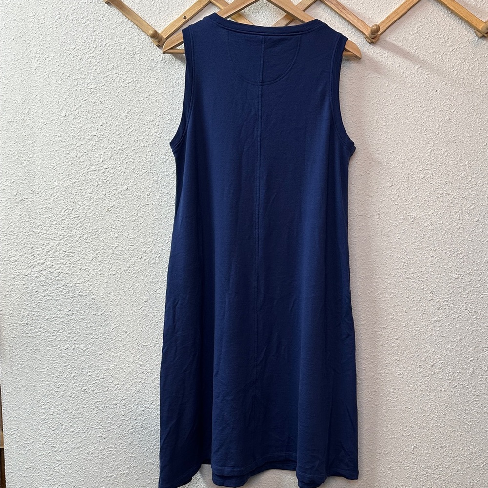 Wool& Sierra Tank Dress L-Long Iris blue NWOT - Picture 7 of 13